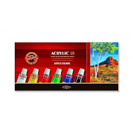 Farby koh-i-noor acrylowe 162703 10 kolorów 16ml
