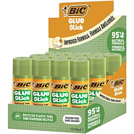 Display Klej BIC Glue Stick 95% ECOlustions 36g 12szt.