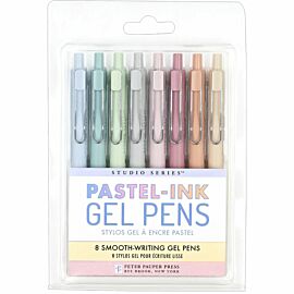 Długopisy żelowe Pastel 8 kolorów pastelowych Peter Pauper Press