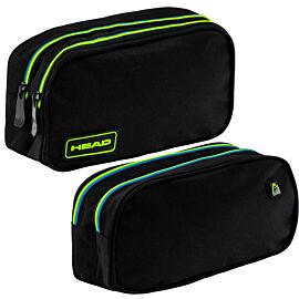 Piórnik 2-komorowy Head Black Green Blue