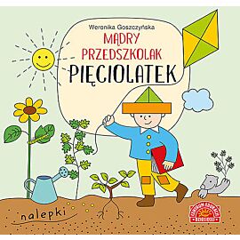 Mądry przedszkolak Pięciolatek Książeczka z nalepkami