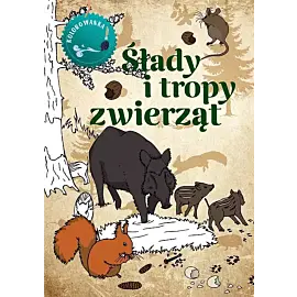 Ślady i tropy zwierząt. Kolorowanka