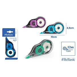 Korektor w taśmie BeBasic 5mmx12m blister 1szt.mix