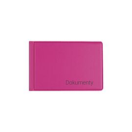 Okładka na dokumenty małe pink