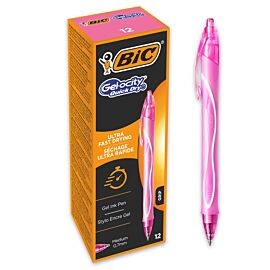 Paczka Długopis żelowy różowy BIC Intensity Quick Dry 12szt.