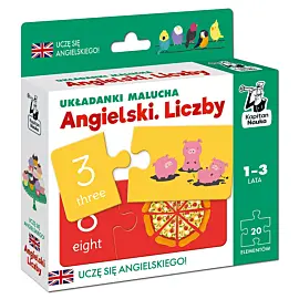 Układanki malucha. Angielski. Liczby 1-3 lata