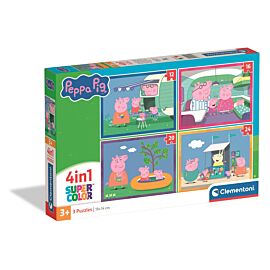 Puzzle 4w1 Super kolor Peppa Pig 21751