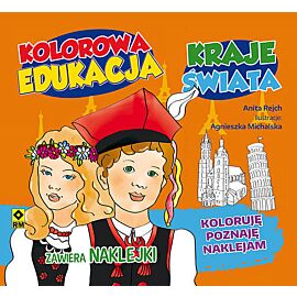Kolorowa edukacja Kraje świata Naklejka