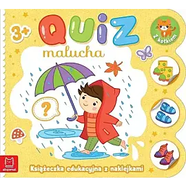 Quiz malucha. Książeczka edukacyjna z naklejkami z kotkiem 3+
