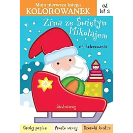 Zima ze Świętym Mikołajem 64 kolorowanki