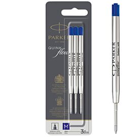Wkłady do długopisów Parker Quinkflow niebieskie (M) 3 sztuki na blistrze 2119152