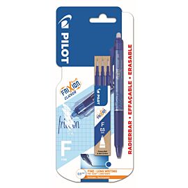Pióro kulkowe Frixion Clicker Pilot 0,5 niebieskie +wkłady x3 blister