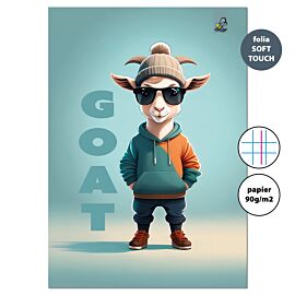 Zeszyt A4 32k.w kratkę z marginesem Goat 90g