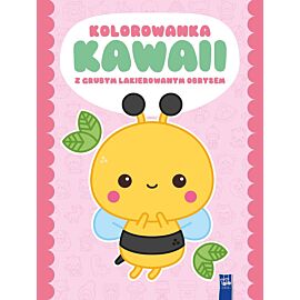Kolorowanka Kawaii z grubym lakierowanym obrysem. Pszczoła
