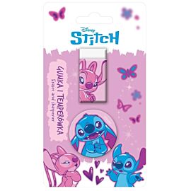 Gumka + temperówka Stitch pink blister