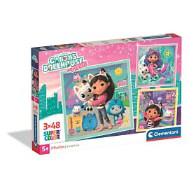 Puzzle 3x48 Super kolor Gabby’s Dollhouse The Movie 25002