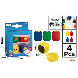 Stempelki Emoji blister 4 sztuki