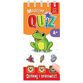 Magiczny quiz z żabką. Dotknij i sprawdź, od 4 lat