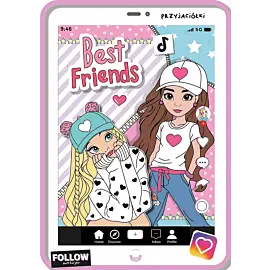 Best friends. Kolorowanka z wykrojnika