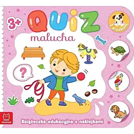 Quiz malucha. Książeczka edukacyjna z naklejkami z pieskiem 3+