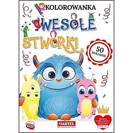 Wesołe stworki. Kolorowanka z naklejkami