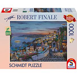 Puzzle 1000 PQ Robert Finale Zachód słońca na Santorini Grecja 113982