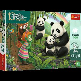 Puzzle 100 Inspired By Nature Pandy Rodzina Treflików 16595