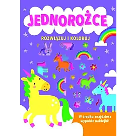Rozwiązuj i koloruj. Jednorożce