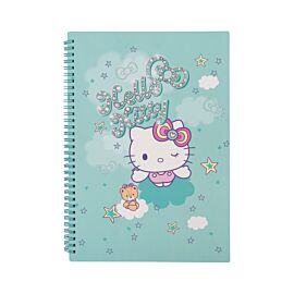 Kołobrulion A4 100k.kratka metalowa spirala Hello Kitty pink wzór 1