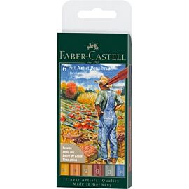 Faber-Castell, pisaki artystyczne Pitt Artist Pen: Fall Harvest, 6 szt. (167179 FC)
