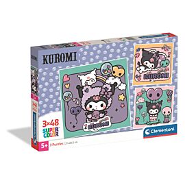 Puzzle 3x48 Super kolor Kuromi
