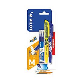 Pióro kulkowe Frixion Pilot niebieskie + wkład niebieski x3 + zakreślacz żółty x1 blister
