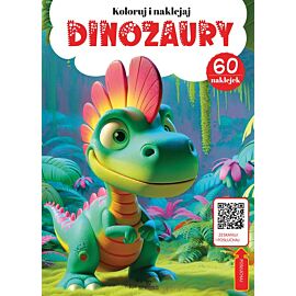 Dinozaury. Koloruj Naklejaj