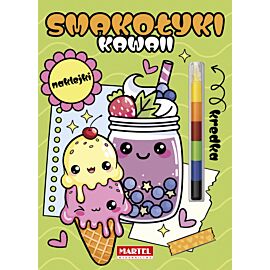 Kawaii smakołyki z naklejkami. Modułowa kredka