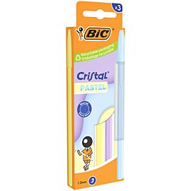 Długopis niebieski BIC Cristal Pastel BPY 3szt.mix kolorów