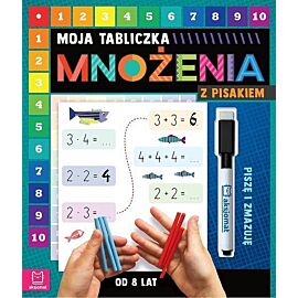 Moja tabliczka mnożenia z pisakiem. Piszę i zmazuję od 8 lat