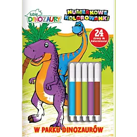 Lubię Dinozaury. Numerkowe kolorowanki cz. 4 W parku dinozaurów