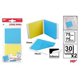 Karteczki samoprzylepne przezroczyste 75x75mm 2x30szt.