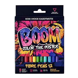 Flamastry BOOM w kartoniku 12 kolorów