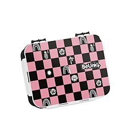 Śniadaniówka Pink BeUniq kratka-różowa BU26SU-3038