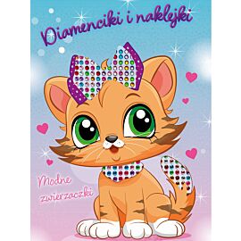 Modne zwierzaczki. Diamenciki i naklejki
