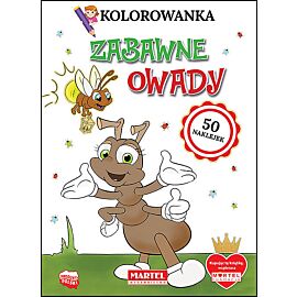 Kolorowanka Zabawne owady z naklejkami