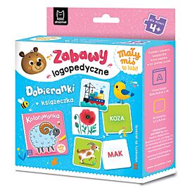 Mały miś to lubi! Zabawy logopedyczne. Dobieranki + książeczka