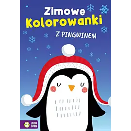 Zimowe kolorowanki z pingwinem