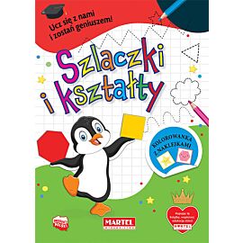 Kolorowanka Szlaczki i kształty z naklejkami