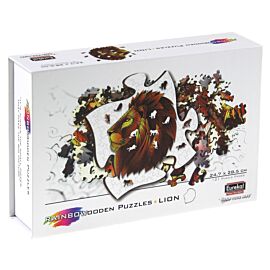 Puzzle 121 drewniane kolorowe Lew