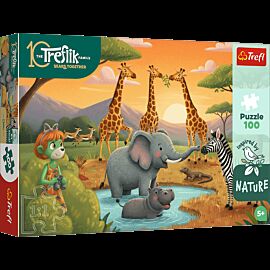 Puzzle 100 Inspired By Nature Wesoła ferajna Rodzina Treflików 16571