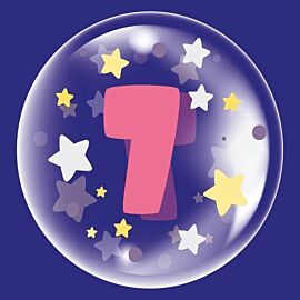 Balon 45 cm - Cyfra 7 różowy (TB 3617)
