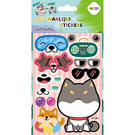 Naklejki 3D Soft Puffy Fun - Dog Play, 110X205 mm, Happy Color