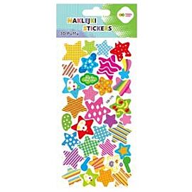 Naklejki 3D Puffy - Colorful Stars, 9.5 cm x 22 cm, Happy Color